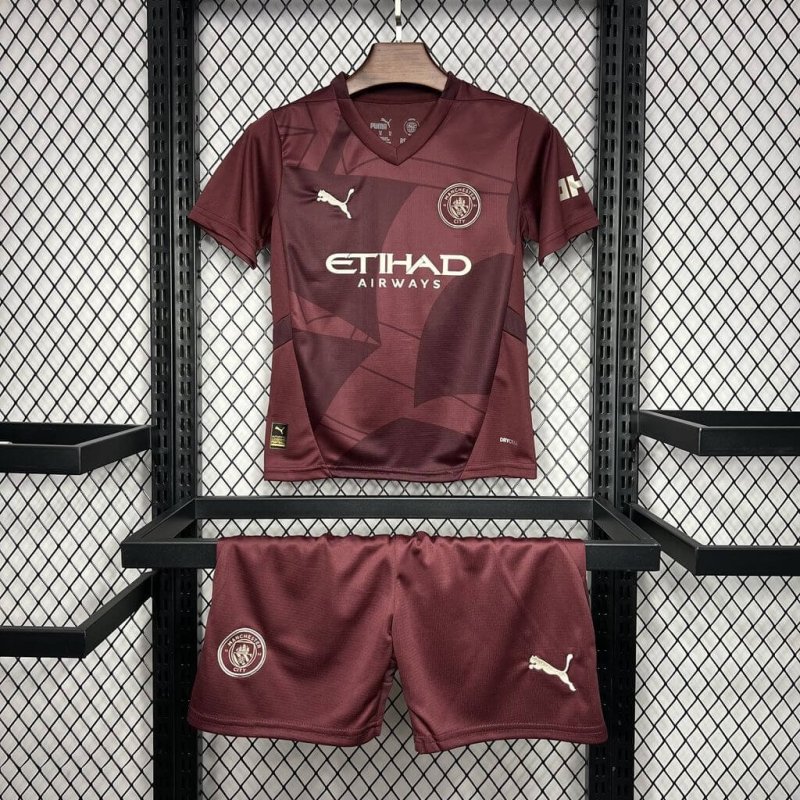2024/2025 Manchester City Third Away Football Shirt Kids Size