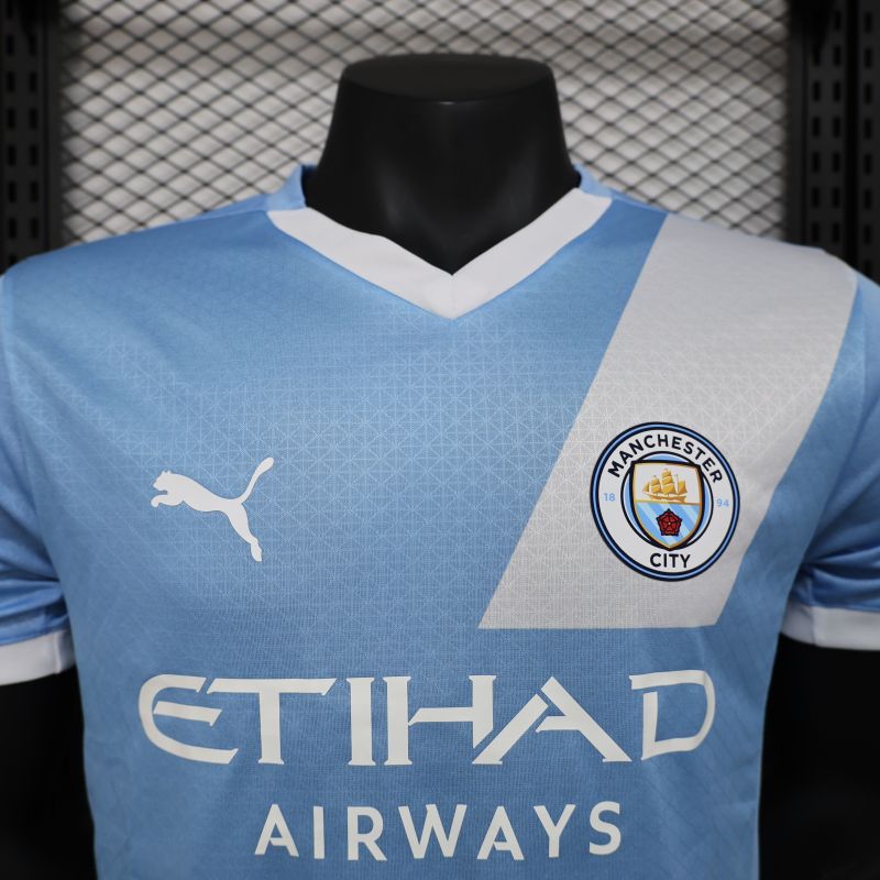 2025/2026 Player Edition Manchester City Home Football Jersey
