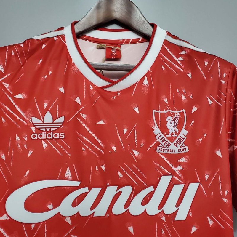 1989/1991 Retro Liverpool Home Football Shirt