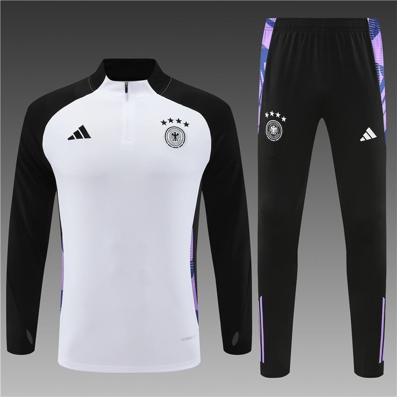 2024/2025 Player Edition Germany Pre-Match Jersey Black Half-zip training suit Football Jersey
