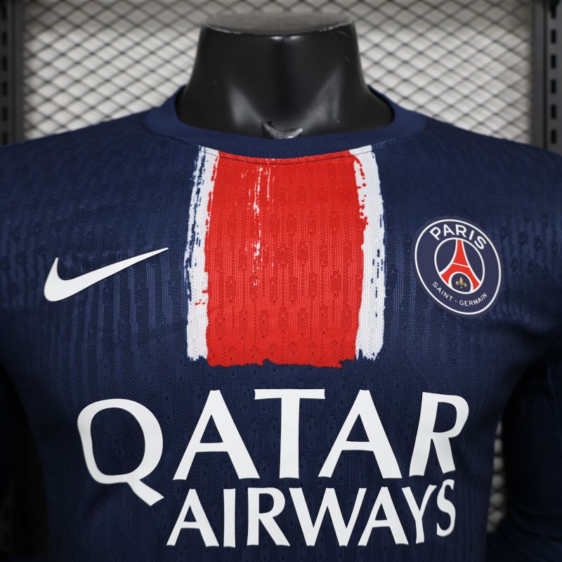 2024/2025 Player Edition Paris Home Long Sleeve Football Jersey