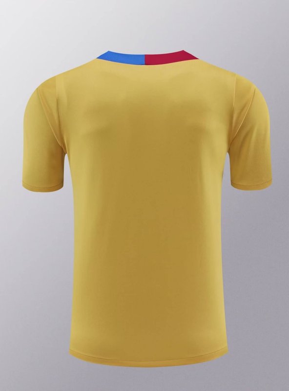 2024/2025 Barcelona Training Wear Gold Suit Shirt