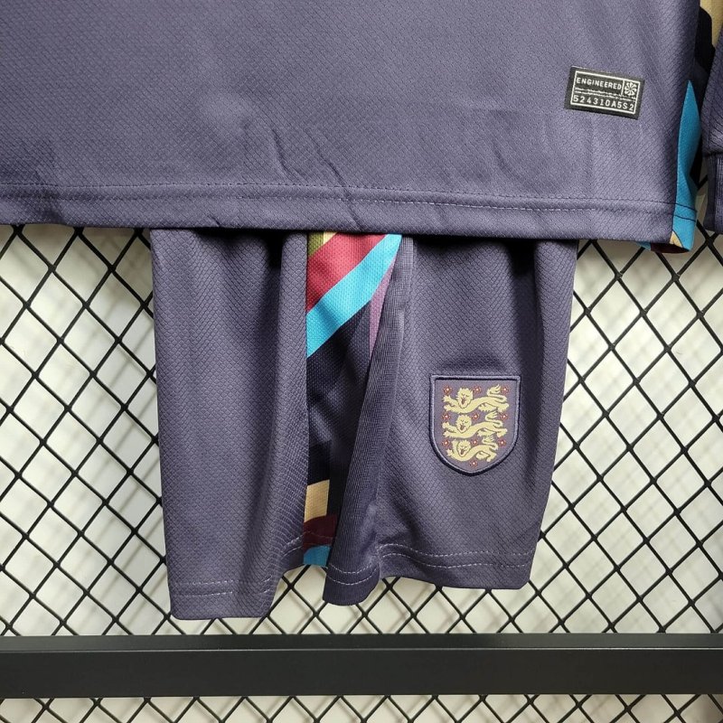 2024 Long Sleeve England Away Football Shirt Kids