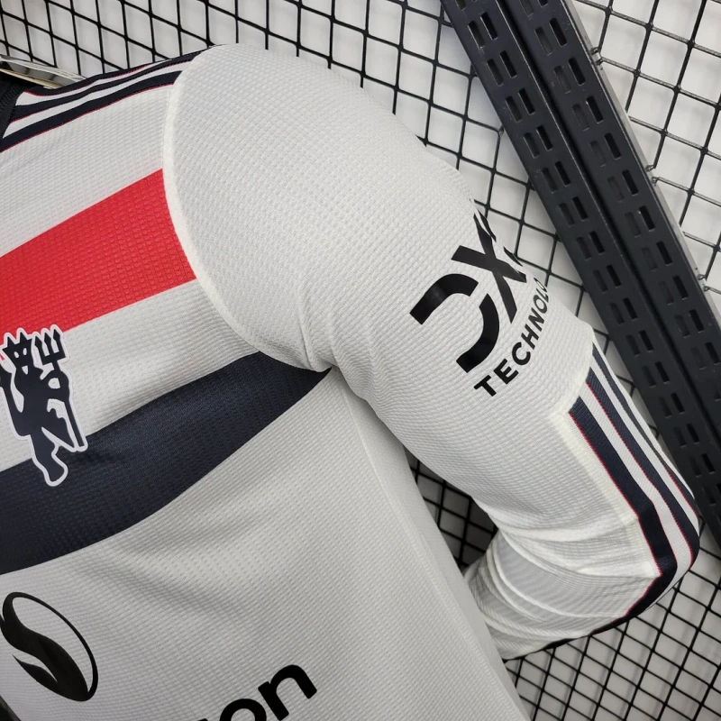 2024/2025 Long Sleeve Player Version Manchester United Away Football Shirt