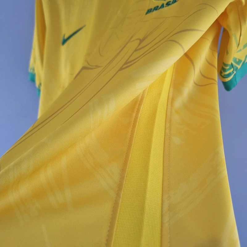 2022 Brazil Classic Yellow Football Shirt