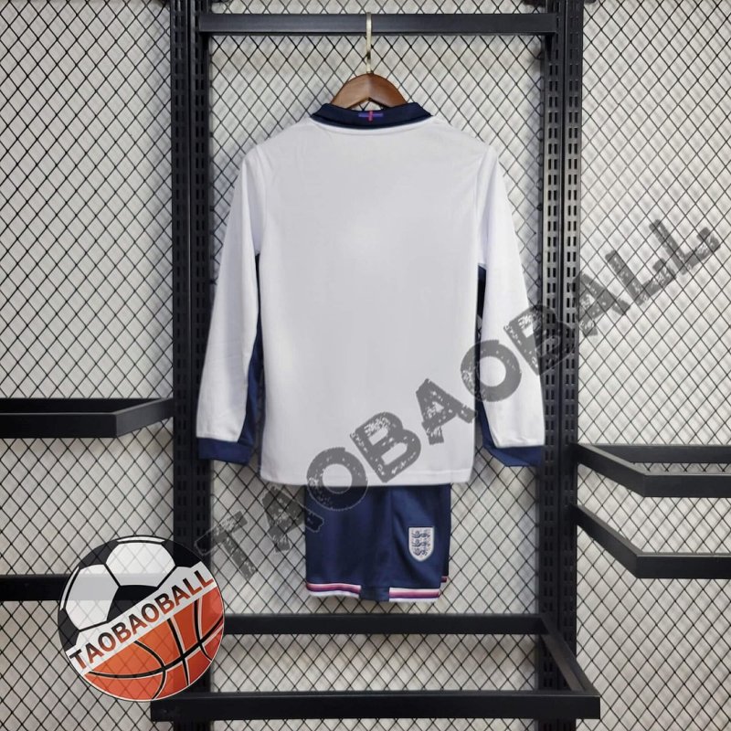 2024 Long Sleeve England Home Football Shirt Kids