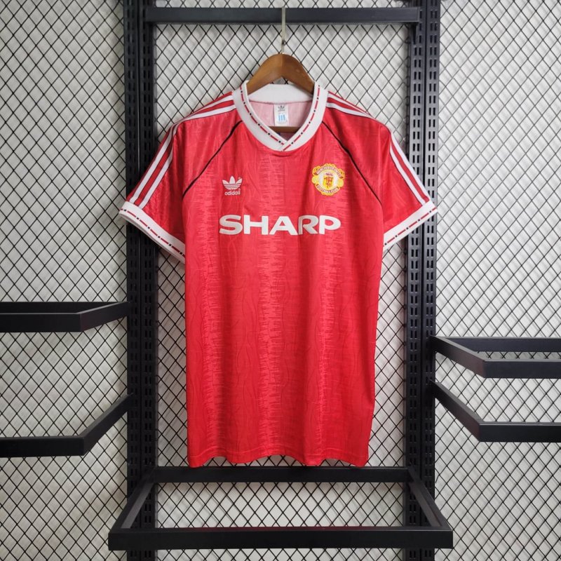 1990/1992 Retro Manchester United Home Football Shirt