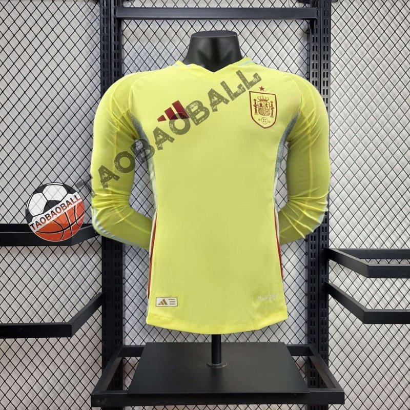 2024 Long Sleeve Player Version Spain Away Football Shirt