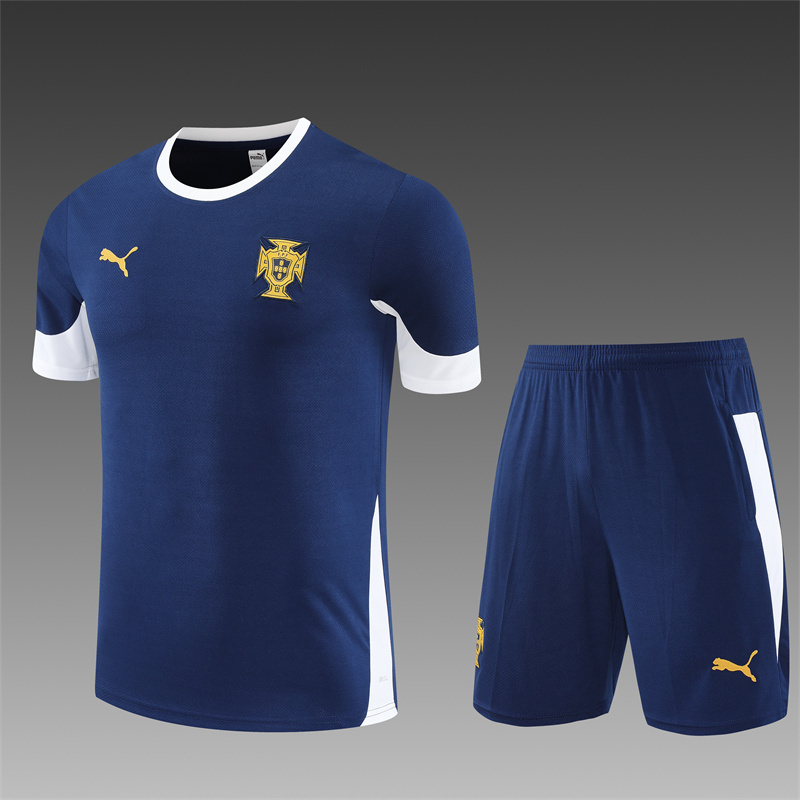 2025/26 Short Sleeve Portugal Royal Blue Training Kit (child size)