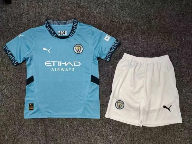 2024/2025 Manchester City Home Football Shirt Kids Size
