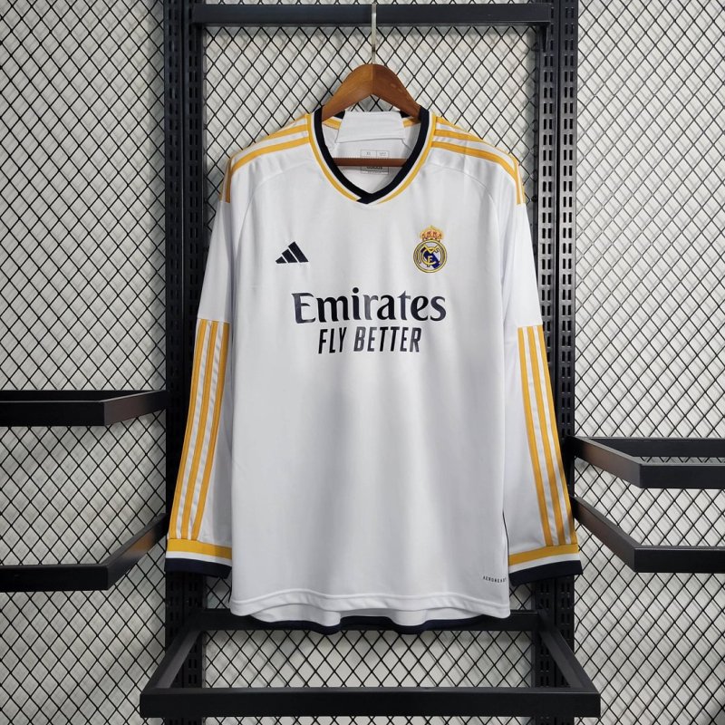 2024/2025 2023/2024 Long Sleeve Real Madrid Home Football Shirt