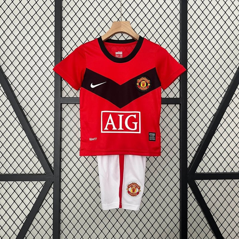 2009/2010 Vintage Manchester United Home Football Jersey Kids size