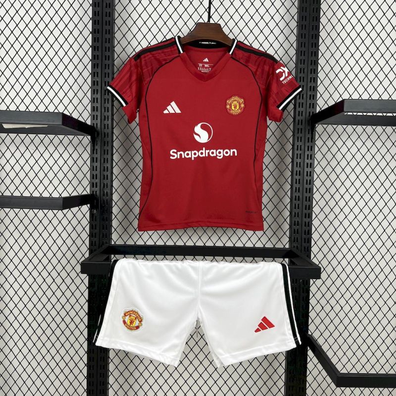 2025/26 Manchester United Home Kit for Kids