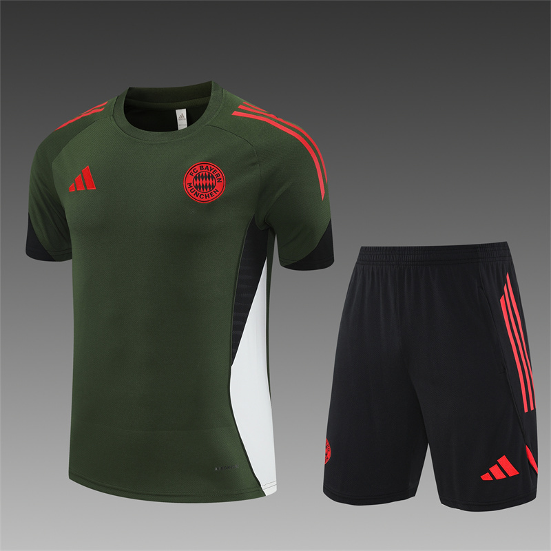 2025/26 short-sleeved Bayern green training suit