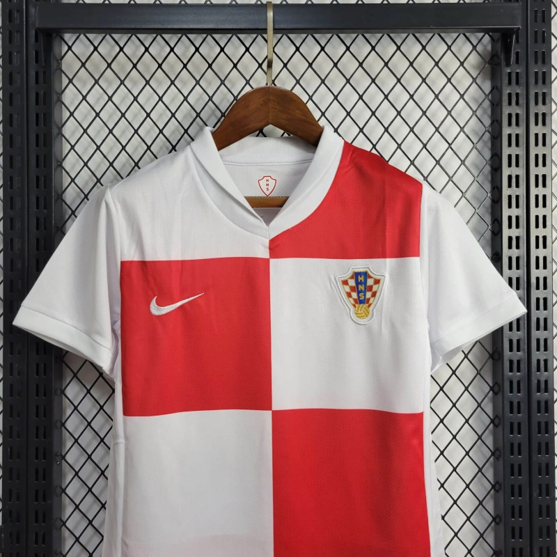 2024 Croatia Home Football Shirt Kids
