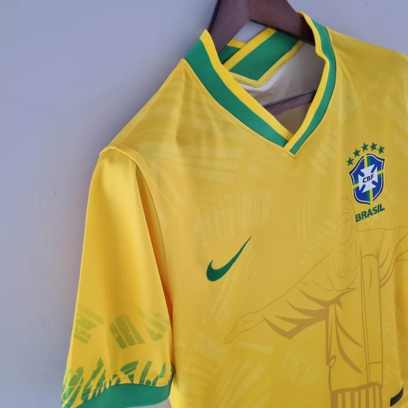 2022 Brazil Classic Yellow Football Shirt