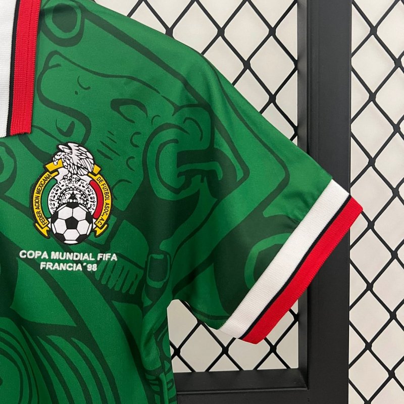 1998 Retro Mexico Home Football Shirt Kids