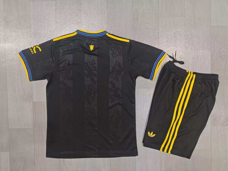 2025/2026 Manchester United Second Away Football Shirt (Kids Kit)