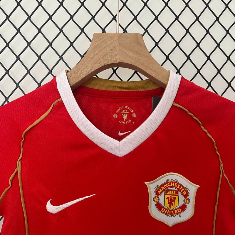2006/2007 Retro Manchester United Home Football Shirt Kids Size
