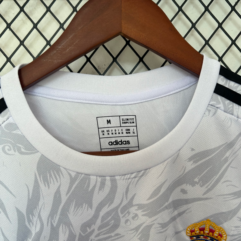 2025/2026 Real Madrid Dragon White Fan Edition Football Shirt