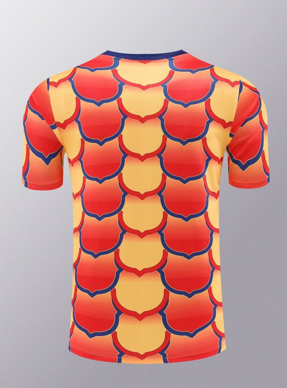 2024/2025 Barcelona Training Wear Yellow Suit Shirt