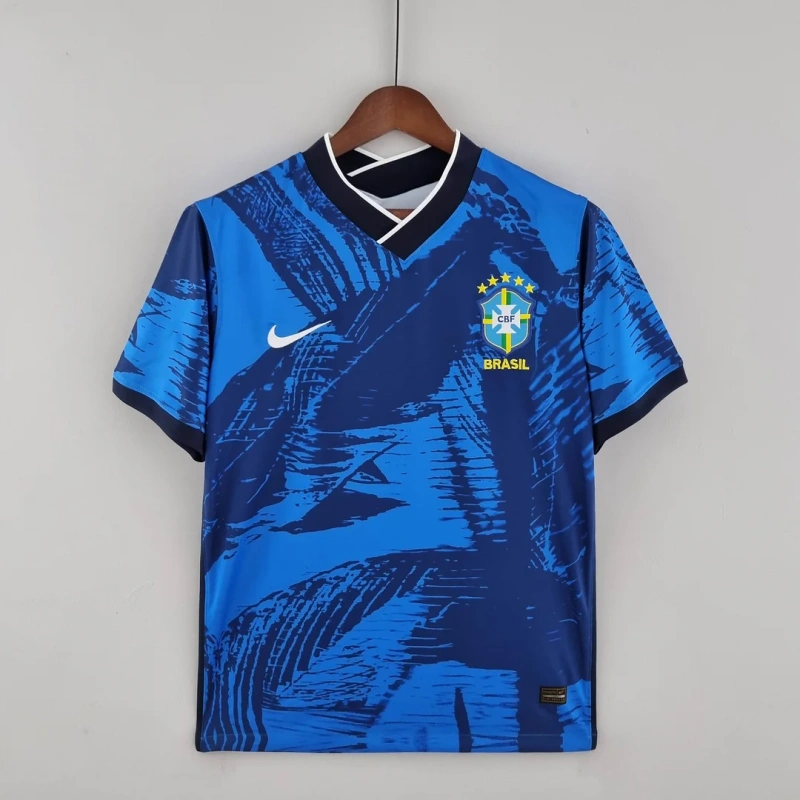 2022 Brazil Classic Blue Football Shirt