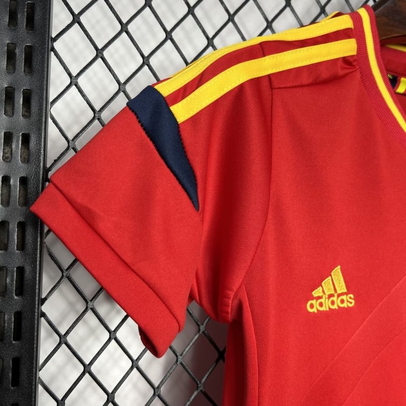 2012 Retro Spain Home Football Shirt Kids