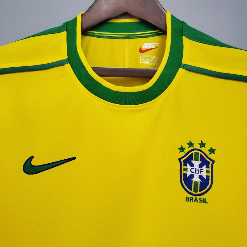 1998 Retro Brazil Home Football Shirt