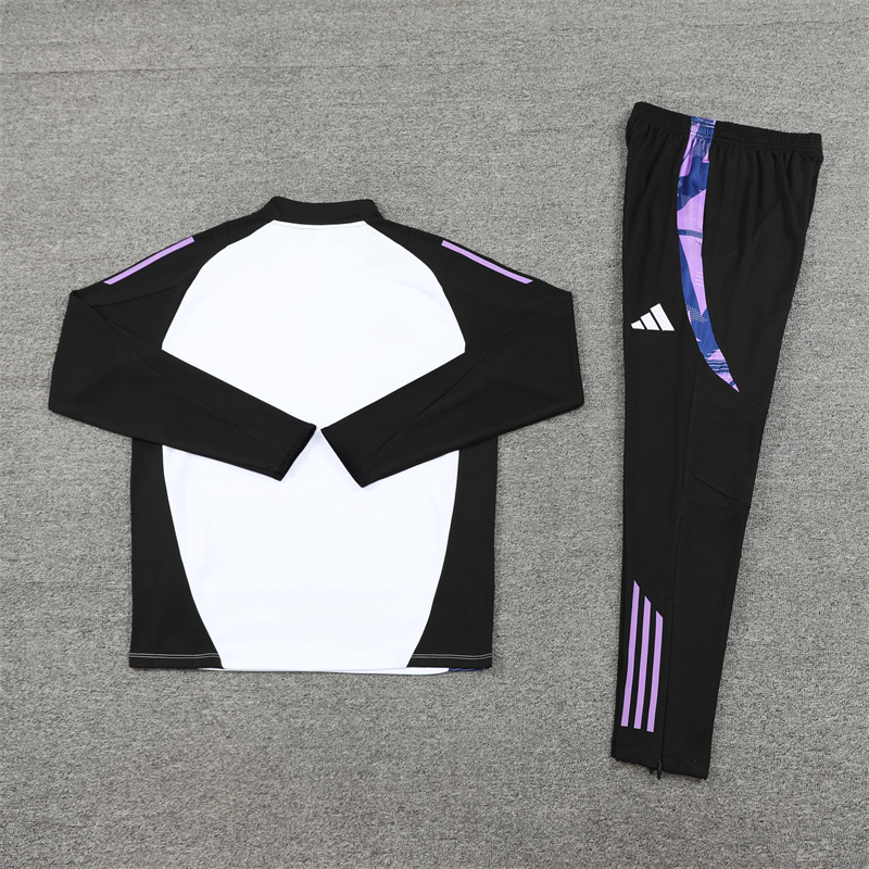 2024/2025 Player Edition Germany Prematch Jersey White Half-zip training suit Football Jersey