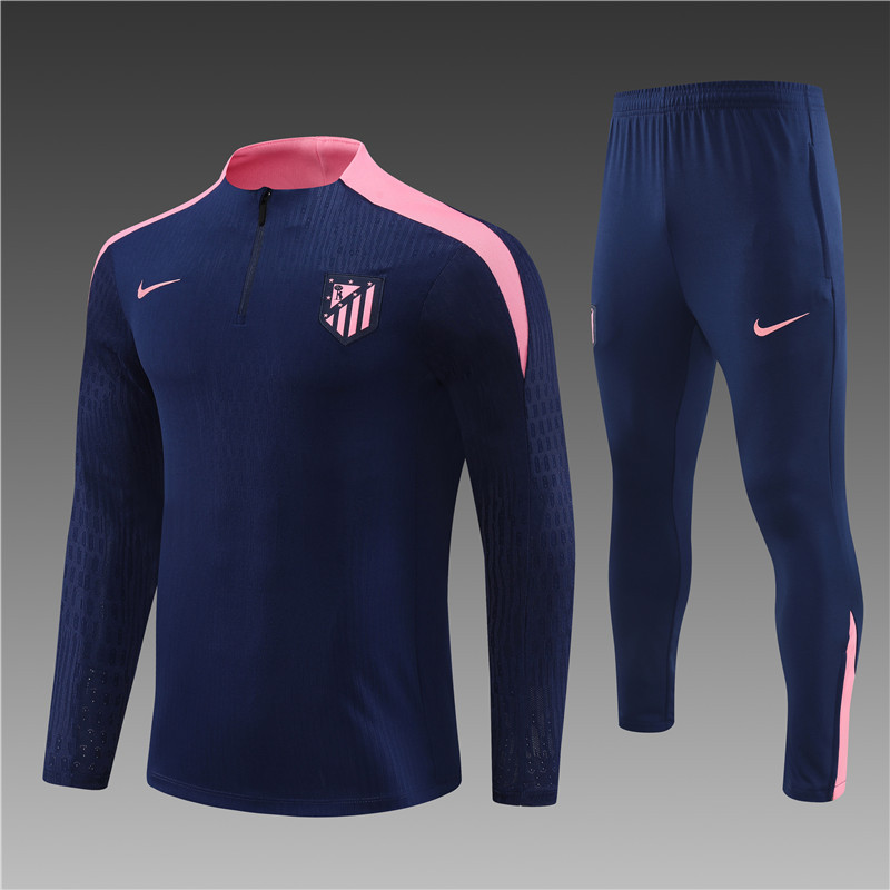 2024/2025 Players Edition Atletico Royal Blue Half-zip training suit Football Jersey