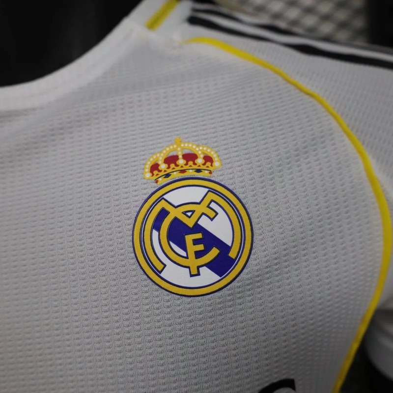 2025/2026 player version of the special edition Real Madrid white football jersey.