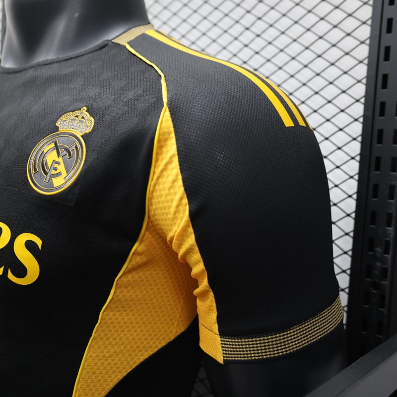 2025/26 Real Madrid Black and Gold Special Edition Football Jersey