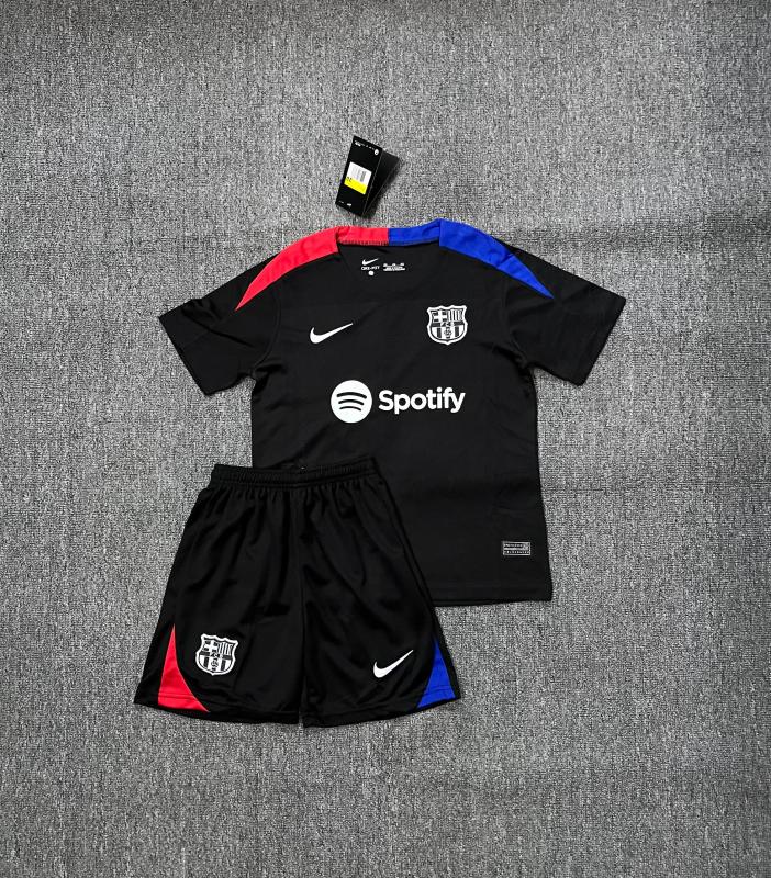 2024/2025 Barcelona black football training uniform (kids kit)