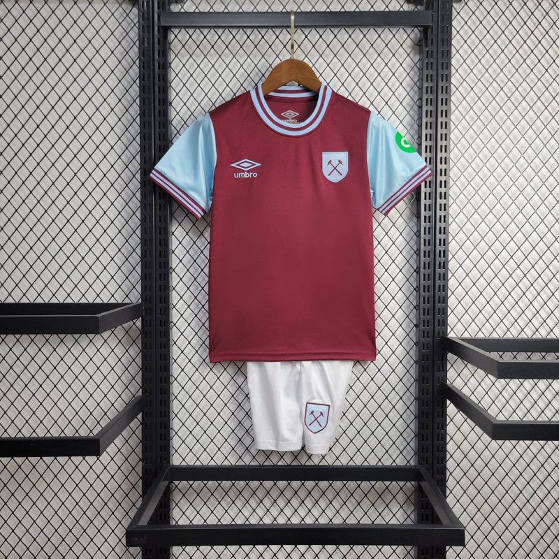 2024/2025 West Ham United Home Football Shirt Kids Size