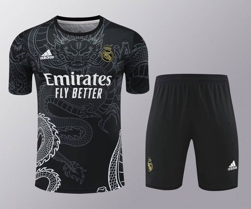 2024/2025 Real Madrid Training Wear Black Suit Shirt