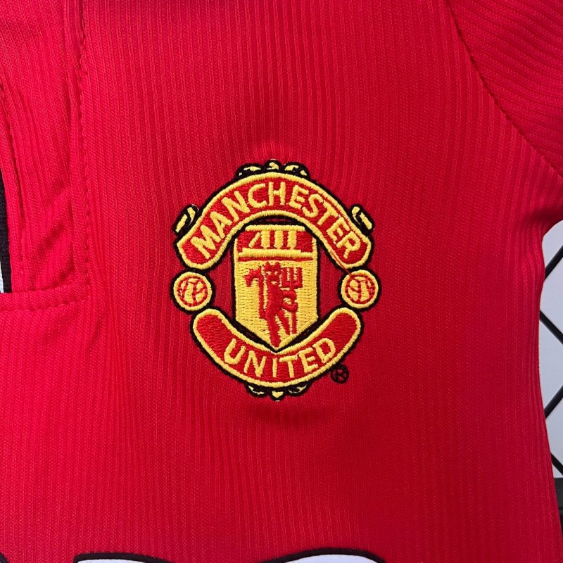 1998/1999 Retro Manchester United Home Football Shirt Kids Size