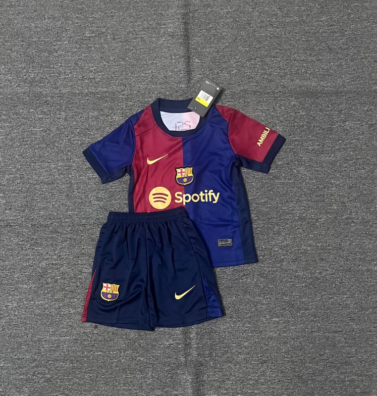 2024/2025 Barcelona Home Football Shirt (Kids Kit)