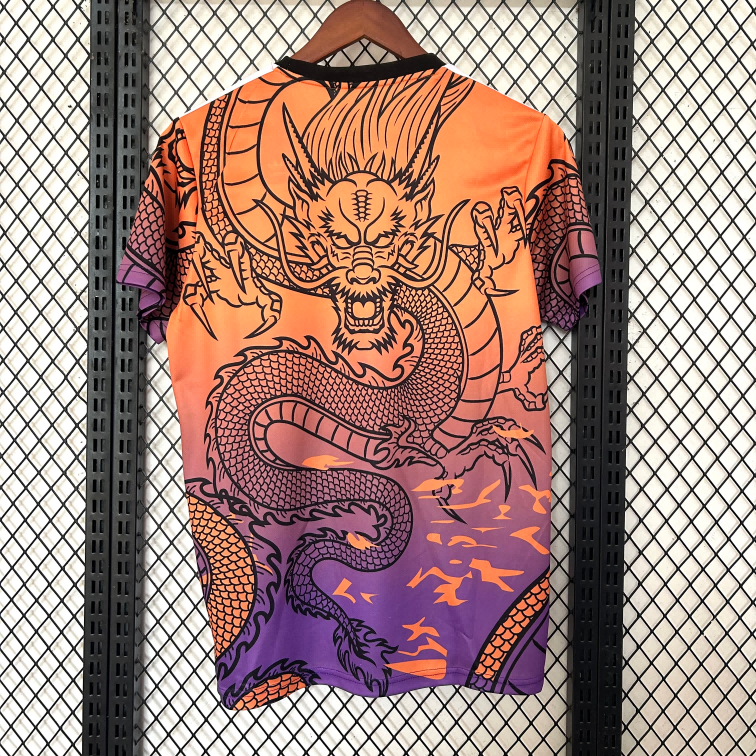 2025/2026 Real Madrid Dragon Orange Fan Edition Football Shirt