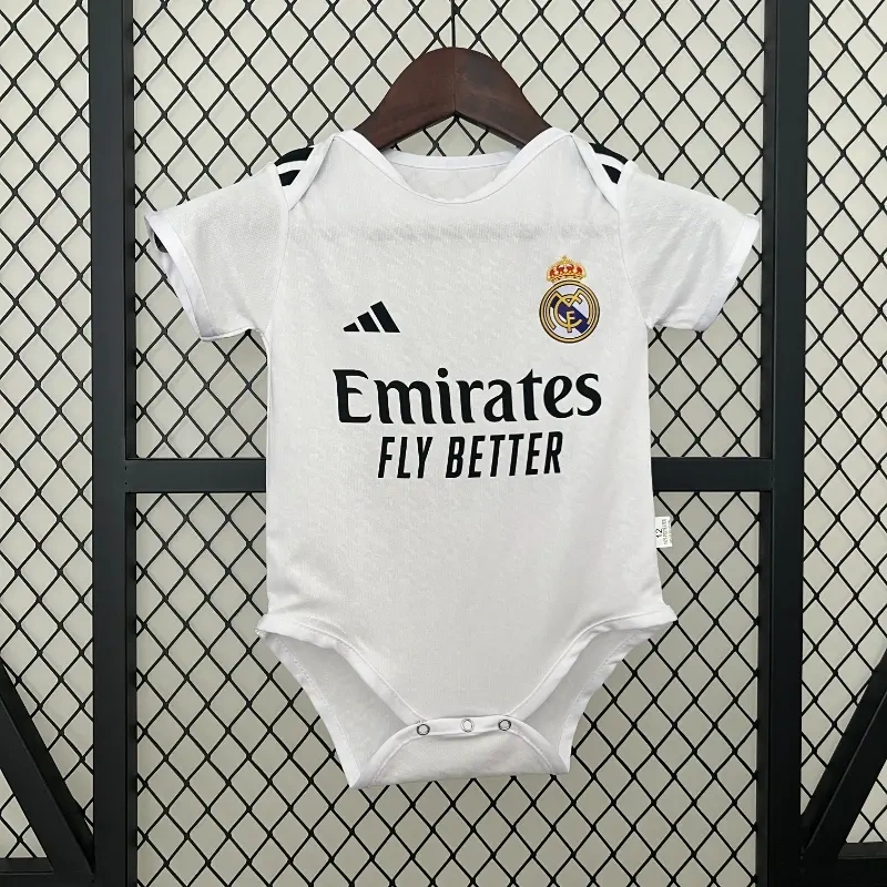 2024/25 Real Madrid Home Baby One-Piece Jersey