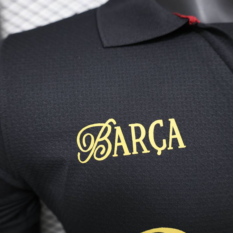 2025Latest Barcelona Anniversary Edition Black Football Jersey