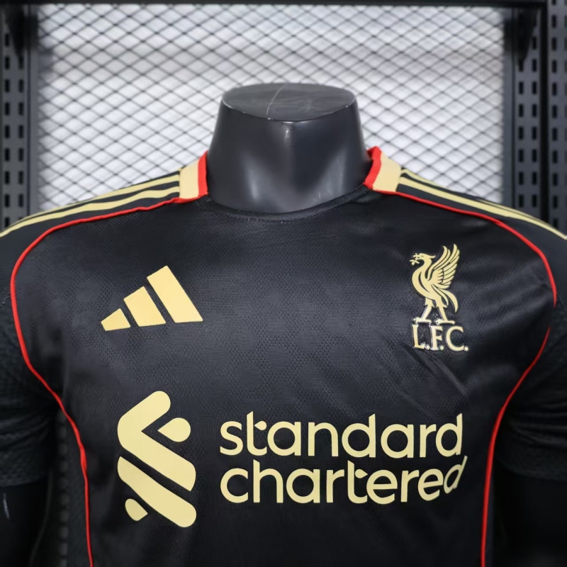2025/26 Liverpool FC Second Away Black Player Edition Football Shirt