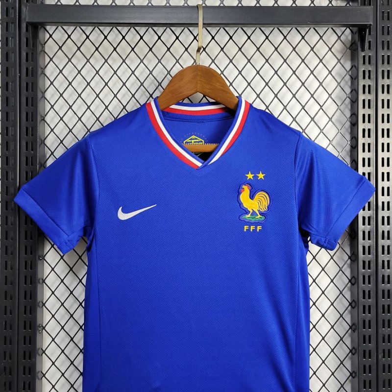 2024 France Home Football Shirt Kids Size