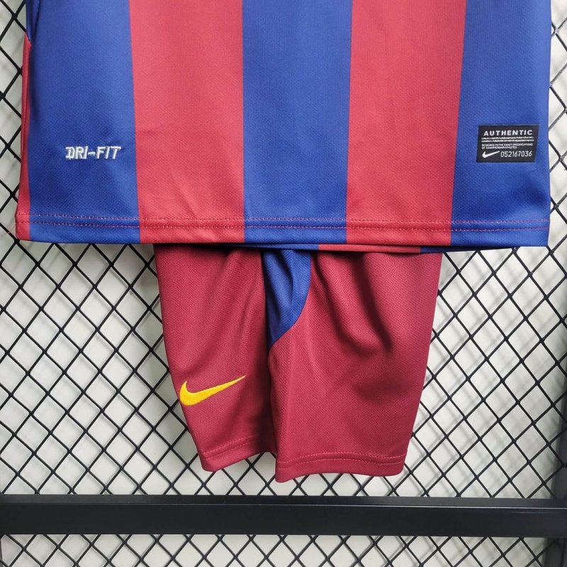 20102011 Retro Barcelona Home Football Shirt Kids Size