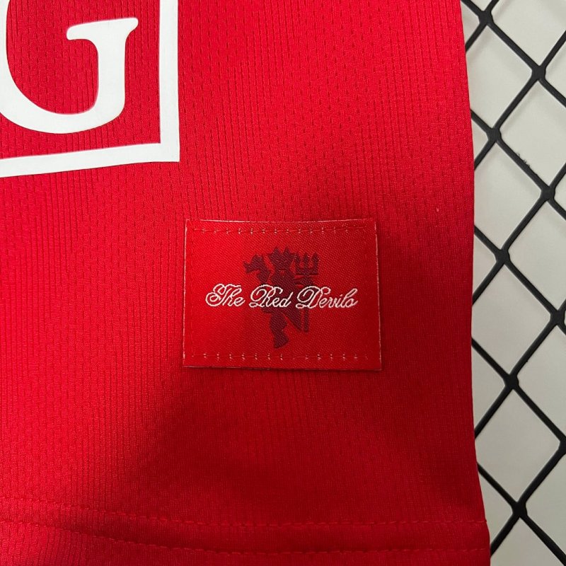 2007/2008 Retro Manchester United Home Football Shirt Kids Size