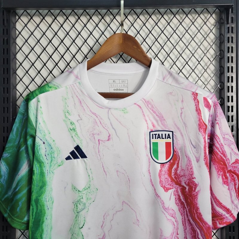 2023 Italy Training Suit White Football Shirt