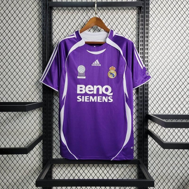 2006/2007 Retro Real Madrid Third Away Purple Football Shirt