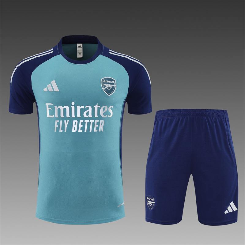 2025/2026 Short Sleeve Arsenal Green Training Suit (Kids Size)