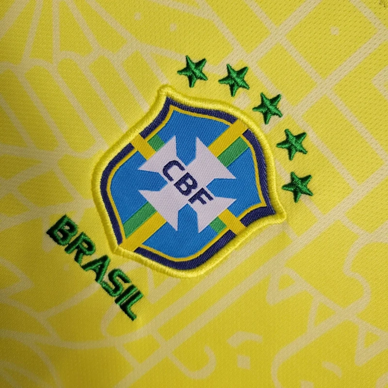 2024 Brazil Home Football Shirt Kids