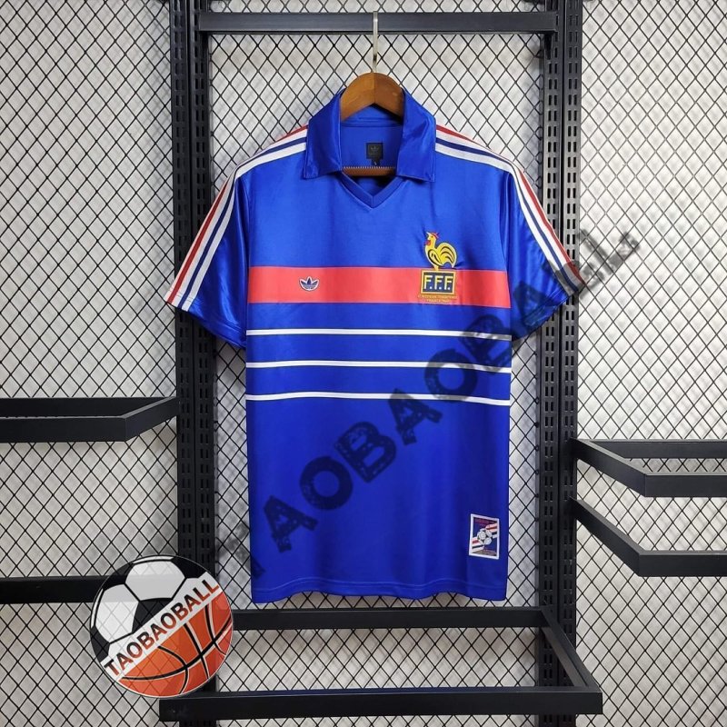 1984 Retro France Home Football Shirt
