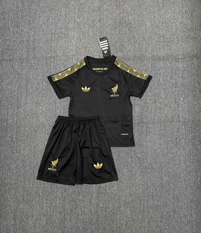 2025/26 Mexico Gold Cup Black A Kids Jersey Set